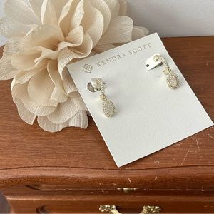 Kendra Scott Drusy Dangle Gold Earrings